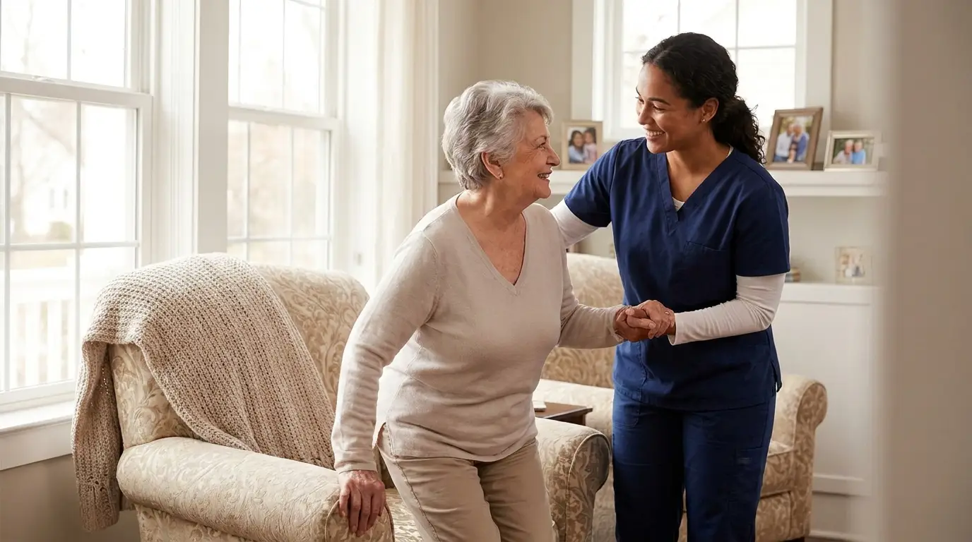 Personal care for a senior at home